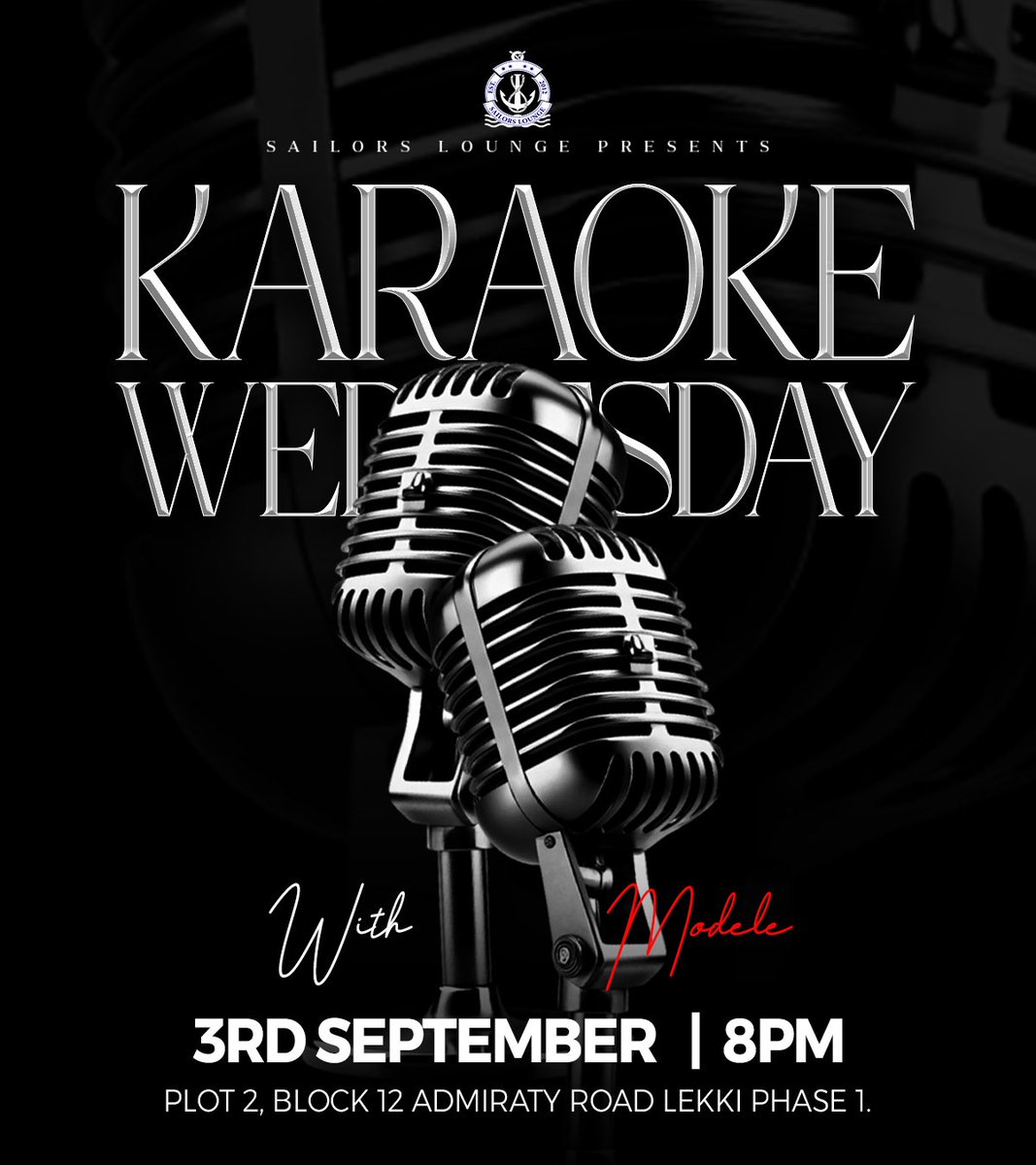 Mic check, 1, 2! Let's make karoke night at Sailors legendary. See you by 8PM tonight.

#SailorsLounge #FloatingBar #ThemedNights