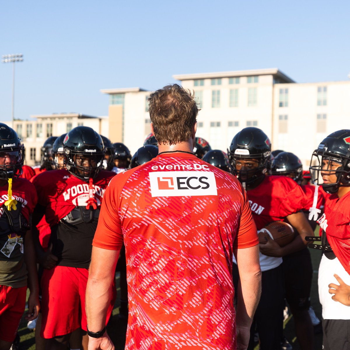 OldGloryDC's tweet photo. OG Coaches in the community! 

We had a great visit to Woodson High School’s football program with HC Simon Cross to share our knowledge of tackle safety, tackle technique, and and introduction to rugby. 

#UpTheFlags | @usmlr | @TheEventsDC https://t.co/g62oACCtw3