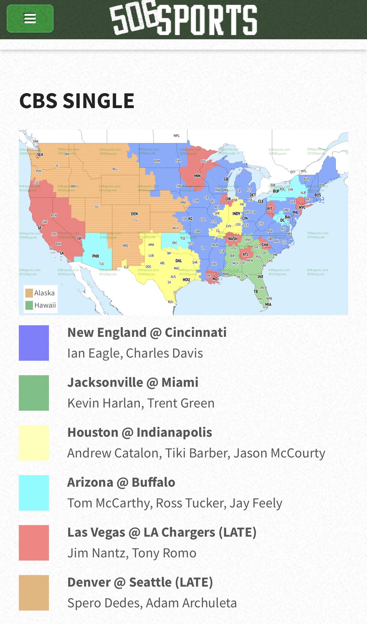 BillsMafiaBabes on X Week one NFL coverage map courtesy of the good people at 506 Sports. https t wehxT2I87J X