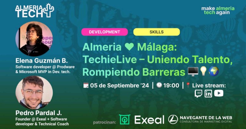 OpenSouthCode (@opensouthcode) on Twitter photo ¡Gente! Estaremos con <a href="/AlmeriaTech_es/">AlmeriaTech</a>, grupo colaborador de OpenSouthCode, en este evento online: "Almería ❤️ Málaga: Uniendo Talento, Rompiendo Barreras #TechieLive".
<a href="/Beelzenef_/">elena @ 💻🌌📚📝🌃🧩</a> <a href="/ppardalj/">Pedro Pardal</a>
linkedin.com/events/7232739… ¡Gente! Estaremos con <a href="/AlmeriaTech_es/">AlmeriaTech</a>, grupo colaborador de OpenSouthCode, en este evento online: "Almería ❤️ Málaga: Uniendo Talento, Rompiendo Barreras #TechieLive".
<a href="/Beelzenef_/">elena @ 💻🌌📚📝🌃🧩</a> <a href="/ppardalj/">Pedro Pardal</a>
linkedin.com/events/7232739…