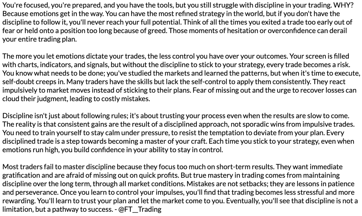 jordanfogel's tweet photo. Discipline in trading https://t.co/Yeurbz3PXZ