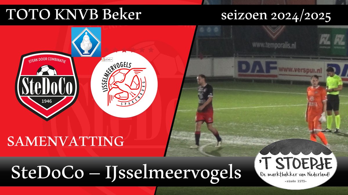 1Stedoco's tweet photo. SAMENVATTING!
Daar is ie dan!
De samenvatting van de wedstrijd tegen IJsselmeervogels voor de TOTO KNVB beker staat nu op ons YouTubekanaal. ๐ดโซ๏ธ ๐#steijs
https://t.co/thwFghPwIR https://t.co/pBaY0l6hiC