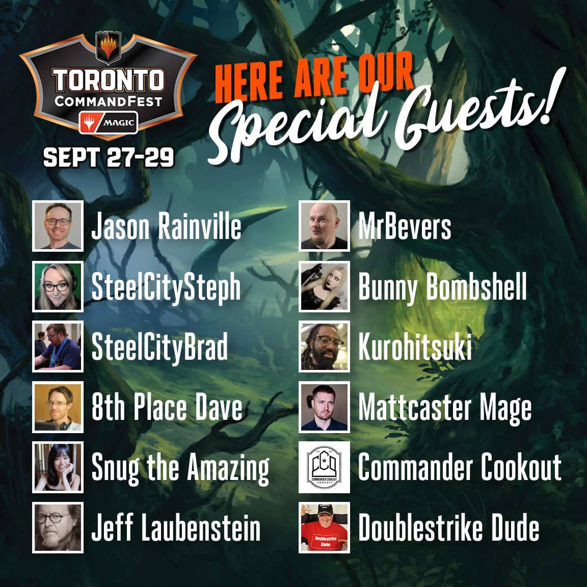 Canada's BIGGEST Commander Event is almost here!

Come meet fan favorite artist, animators and cosplayers!

Visit: bit.ly/4cYtDdn

#F2F #F2FTOUR #TORONTO #MTG #mtgcommunity #mtgcommander