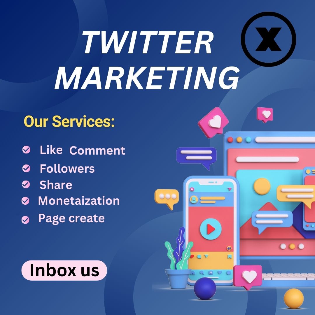Grow your twitter with us
We provide organic like comment share view followers
If you need any kind of services just massage me
#socialmedia #facebookads #youtube #twitter #linkedin #tiktok #socialmediaads #facebookads  #followers #socialmediamarketing #socialmediapost