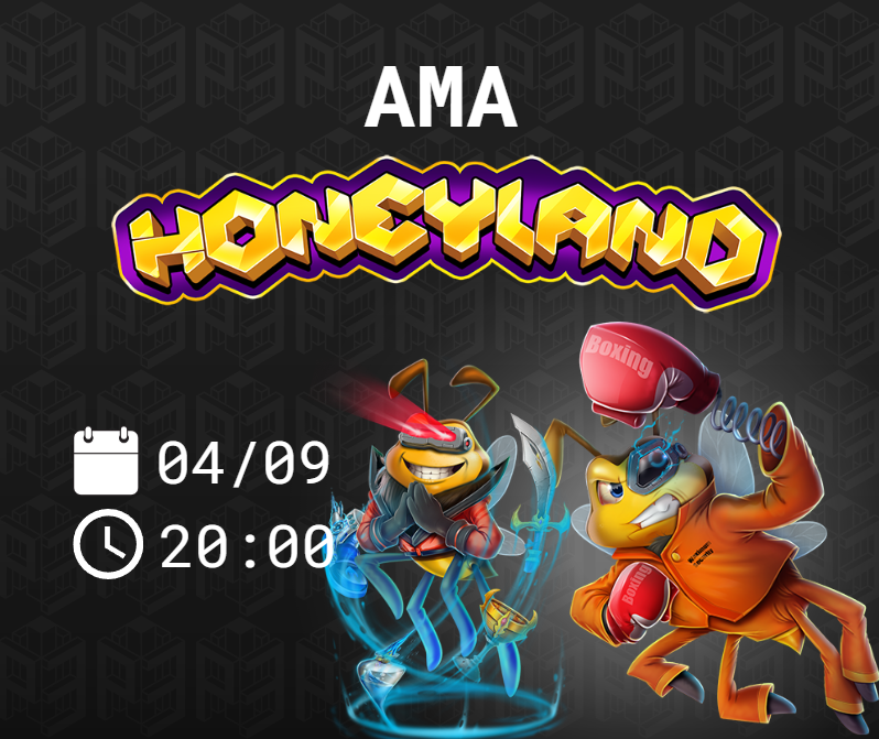 Hoje temos AMA com <a href="/PlayHoneyland/">Honeyland 🐝</a> , o maior jogo mobile da Solana

Eu ouvi dizer que esse AMA vai ter muito alpha

Todos membros do Discord podem participar, e eu recomendo não perder esse em 👀

É hoje às 20:00