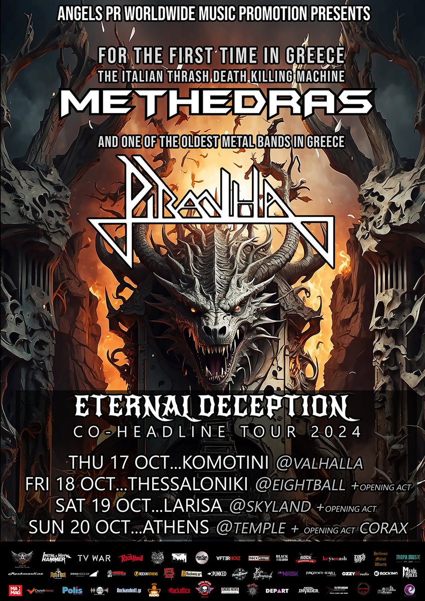 First Greek tour ever with the mighty Piranha!! Be there and mosh 🤘❤️🤘