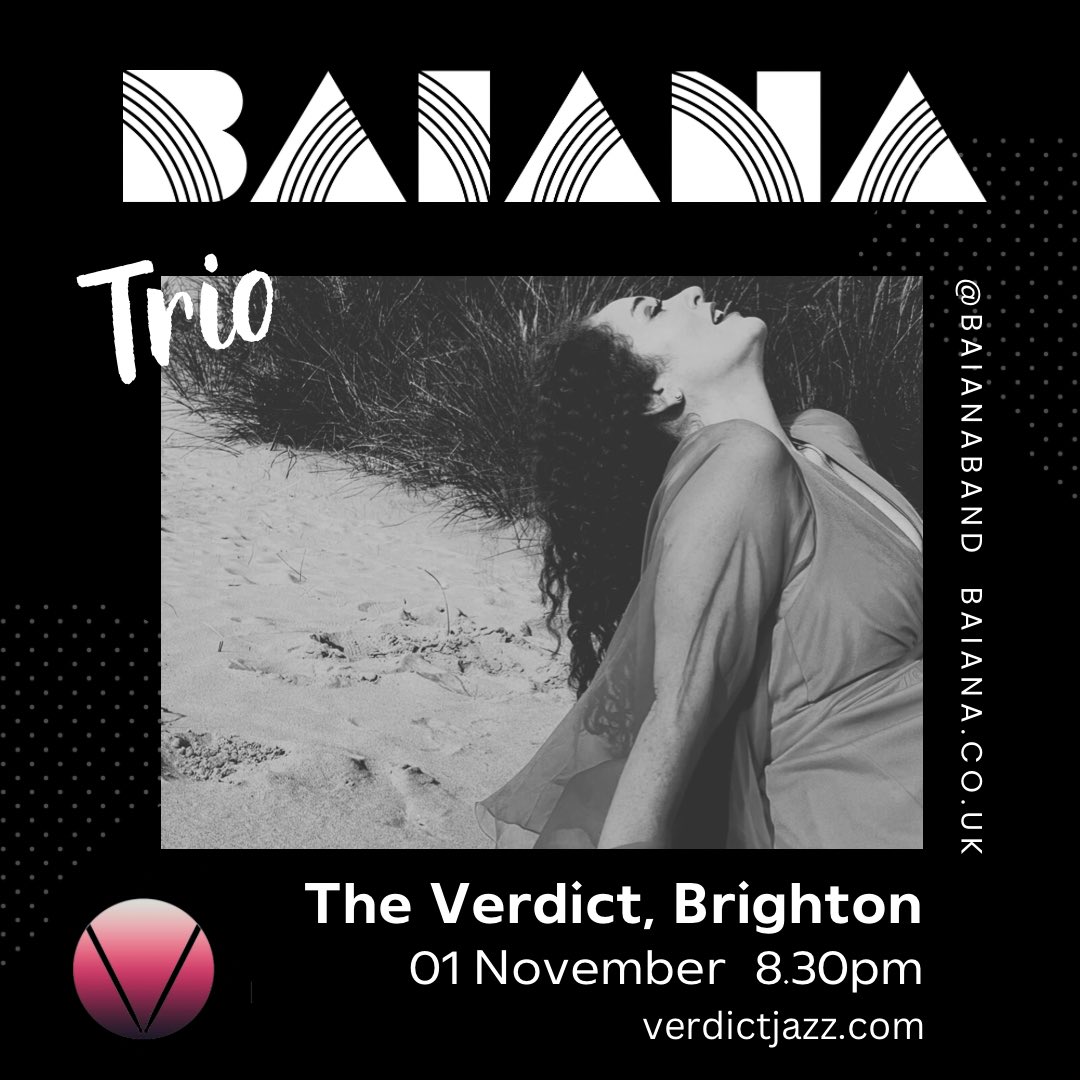 Baiana (@baianaband) on Twitter photo We’re playing an intimate show <a href="/verdictjazz/">Verdictjazz</a> 1st Nov. With guitar virtuoso <a href="/JohnWheatcroft2/">John Wheatcroft</a> (Biréli Lagrène, Stochelo Rosenberg) bass player @andreslafone (Airto Moreira, Snowboy, Da Lata) this will be a night of beautiful song. Tix via verdictjazz.com We’re playing an intimate show <a href="/verdictjazz/">Verdictjazz</a> 1st Nov. With guitar virtuoso <a href="/JohnWheatcroft2/">John Wheatcroft</a> (Biréli Lagrène, Stochelo Rosenberg) bass player @andreslafone (Airto Moreira, Snowboy, Da Lata) this will be a night of beautiful song. Tix via verdictjazz.com