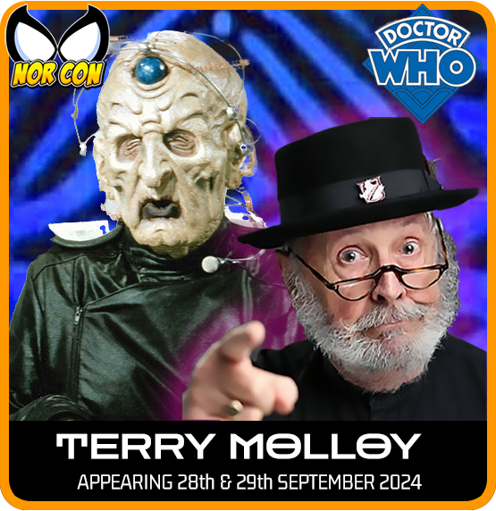 Every Dr WHO (Colin Baker) needs his Davros. Terry Molloy will be joining us (and Colin) at NORCON 2024 on Sat 28 &amp; Sun 29 September.

Tickets available at nor-con.co.uk

#DrWho  #norconic #norconevents #norwichcomiccon #norfolkcomiccon #daleks