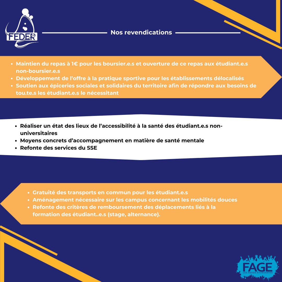 🔷 COÛT DE LA RENTREE ETUDIANTE 🔶

La FEDER et son réseau s’engage au quotidien pour lutter contre la précarité étudiante, mais des réformes de fond deviennent nécessaires. Nous ne devrions pas choisir entre vivre décemment et étudier.