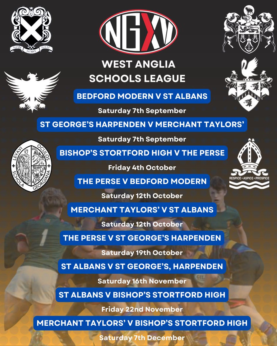 NextGenXV (@nextgenxv) on Twitter photo Schools Rugby: New League | West Anglia Schools League
Six schools have banded together this season to create the West Anglia Schools League - and it all kicks off this Saturday!
<a href="/SASHertsSport/">@SASHertsSport</a> <a href="/mts_rugby/">MTS Rugby</a> <a href="/TBSHSSPORT/">TBSHS Sport</a> <a href="/BMSRugby/">BMS Rugby</a> <a href="/PerseRugby/">Perse Rugby</a> <a href="/StGeorgesPE_/">St George's PE</a> Schools Rugby: New League | West Anglia Schools League
Six schools have banded together this season to create the West Anglia Schools League - and it all kicks off this Saturday!
<a href="/SASHertsSport/">@SASHertsSport</a> <a href="/mts_rugby/">MTS Rugby</a> <a href="/TBSHSSPORT/">TBSHS Sport</a> <a href="/BMSRugby/">BMS Rugby</a> <a href="/PerseRugby/">Perse Rugby</a> <a href="/StGeorgesPE_/">St George's PE</a>