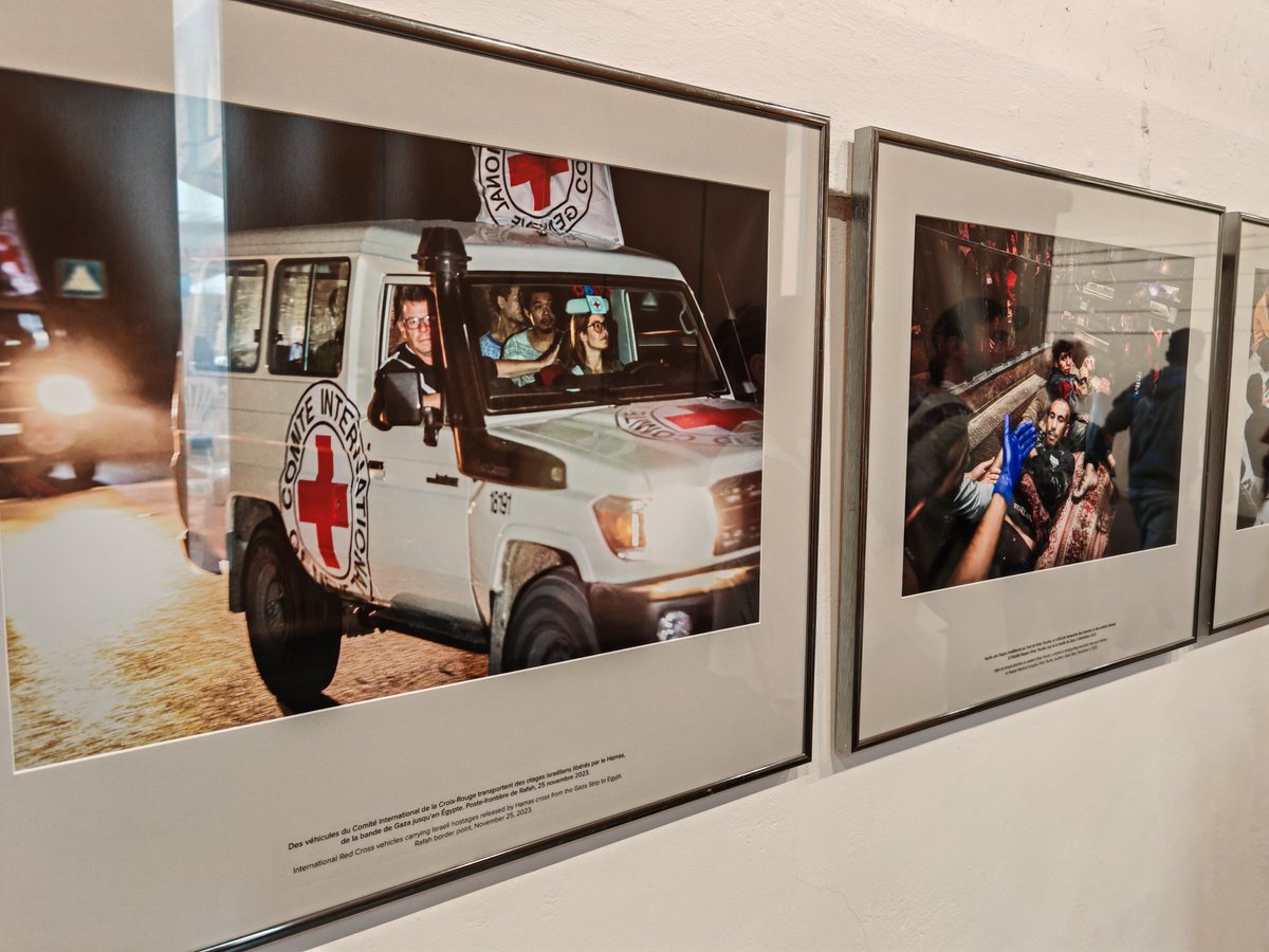FredJoli's tweet photo. Heureux de croiser à @Visapourlimage une tête bien connue parmi la formidable et terrifiante expo de Loay #Ayyoub sur les violations trés graves et systématiques du droit international #humanitaire contre la population civile de Gaza. @CroixRouge
@CICR_fr @JfCorty https://t.co/5GnxQ9kCV8