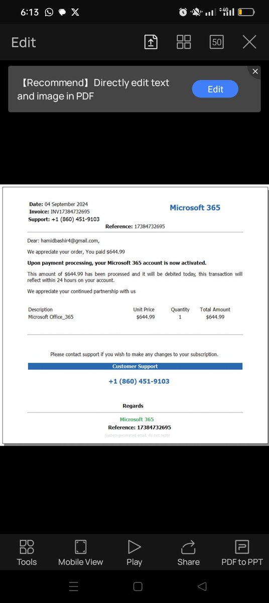 HamidBasheer1's tweet photo. @Microsoft365 I didn't order for any your products.

Cc:
@officialEFCC 
@PoliceNG https://t.co/MxPbpHftfK