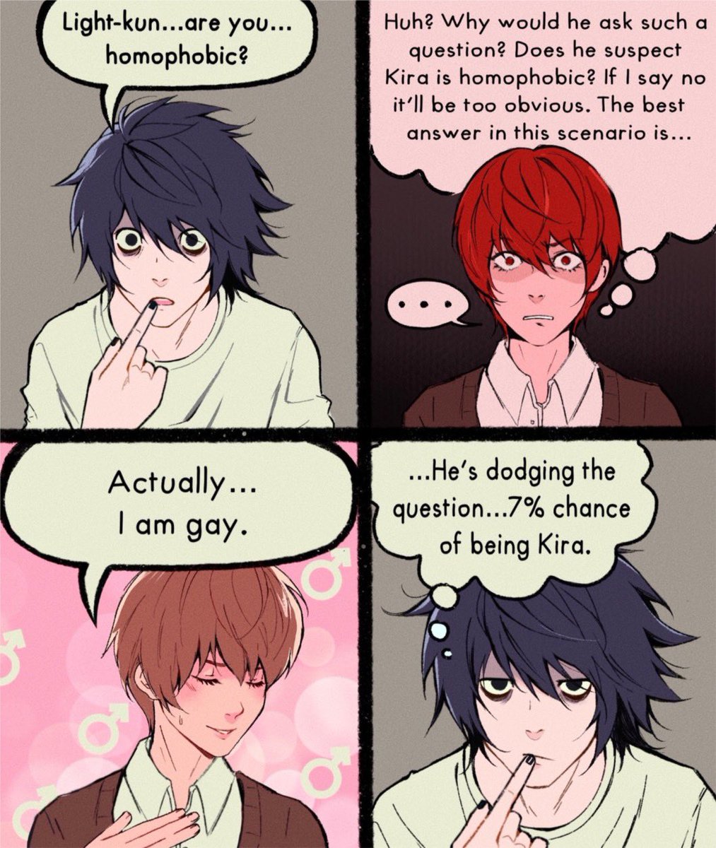 softp3ach_'s tweet image. Stupid comic based on that one meme #deathnote