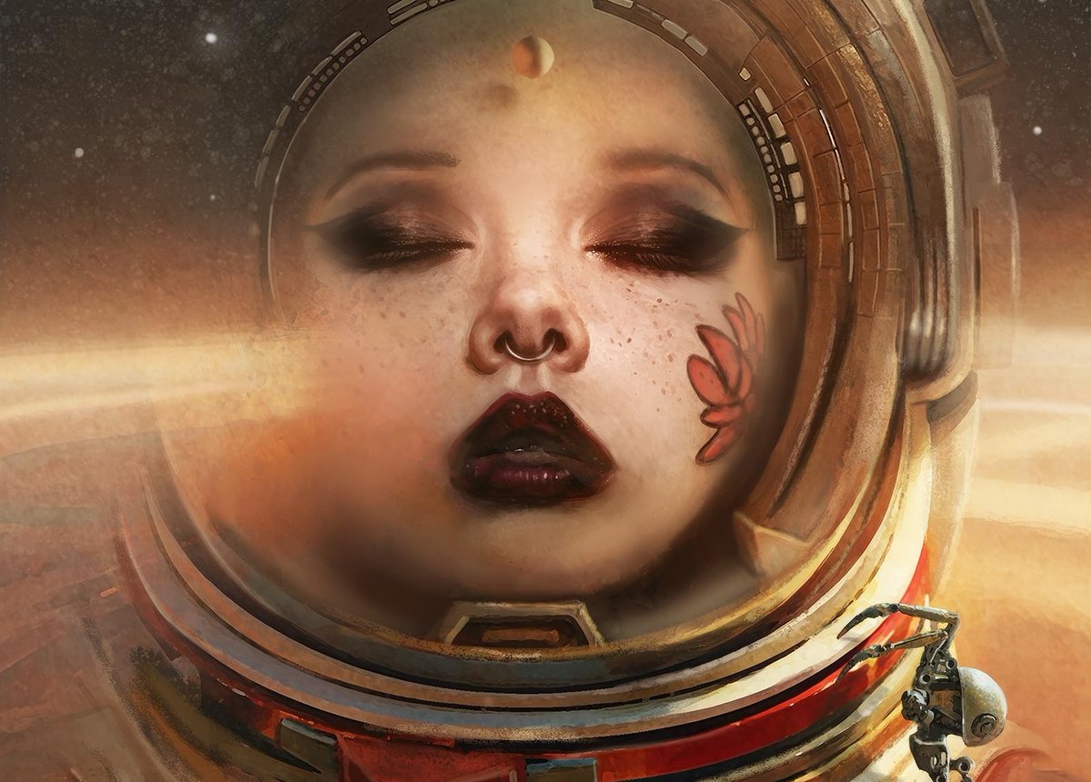 New podcast: Longtime science-fiction editor <a href="/AllanKaster/">Allan Kaster-INFINIVOX-3 Hard Shots at the Moon</a> talks about trends in hard science fiction, including the prominence that #AI themes are taking on in a new wave of imaginative tales: open.spotify.com/episode/7lp6yF… ... Illustration by <a href="/MManzieri/">Maurizio Manzieri</a>