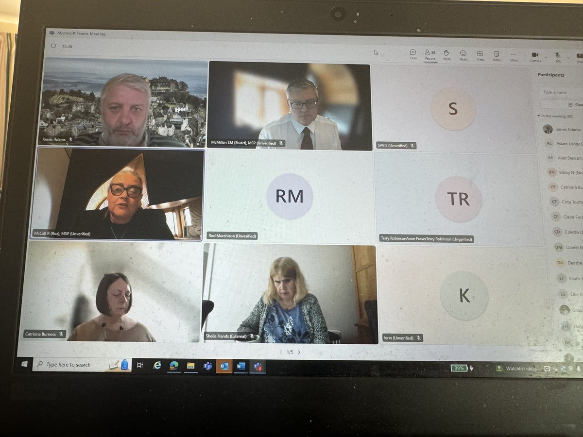 Really busy Cross Party Group meeting on Visual Impairment tonight as new Parliamentary session begins chaired by <a href="/StuMcMillanSNP/">Stuart McMillan MSP</a> and vice conveynor <a href="/NeilBibby/">Neil Bibby 🇺🇦</a> 

Starting with a report from <a href="/RozMccall/">Roz McCall MSP</a> chair of the CPG on Deafness abt the Working Group on Sensory Care &amp; Dementia