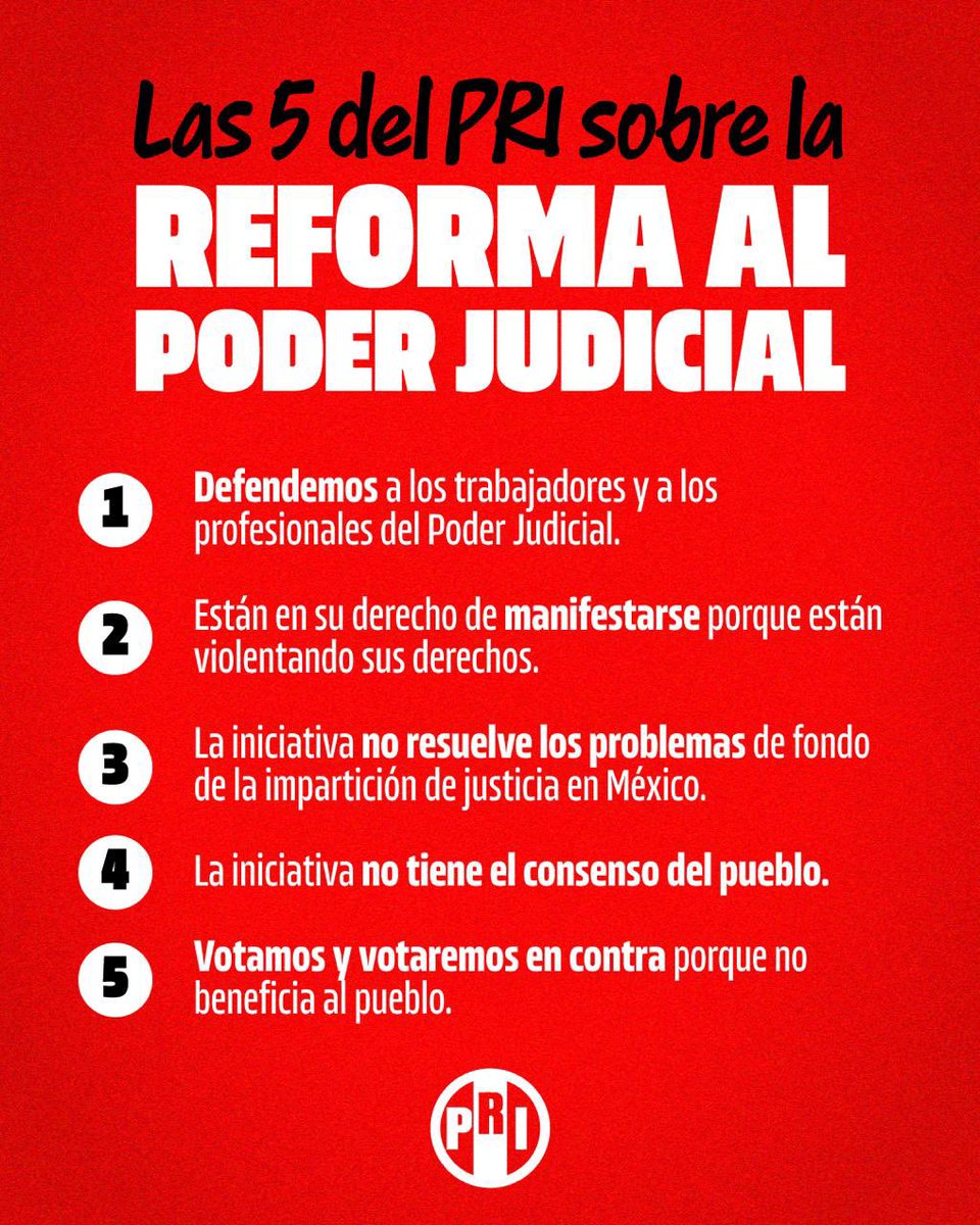 caroviggiano's tweet photo. En el @PRI_Nacional decimos #NoALaReformaAlPoderJudicial porque se trata de una reforma de venganza, no de justicia.

@PRI_Nacional @GPPRIDiputados @SenadoPRI https://t.co/VYJZFe7jPk