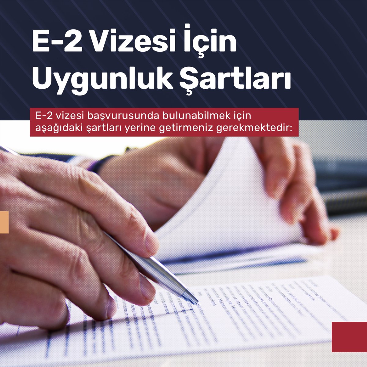 barutcuvize's tweet photo. E-2 vizesi ile Amerika Birleşik Devletleri'nde yatırım yaparak yaşama ve çalışma fırsatını yakalayabilirsiniz. Ancak bu vizeye başvurabilmek için belirli şartları yerine getirmeniz gerekiyor. İşte E-2 vizesi için uygunluk kriterleri 👇 https://t.co/53tDl16Bvk