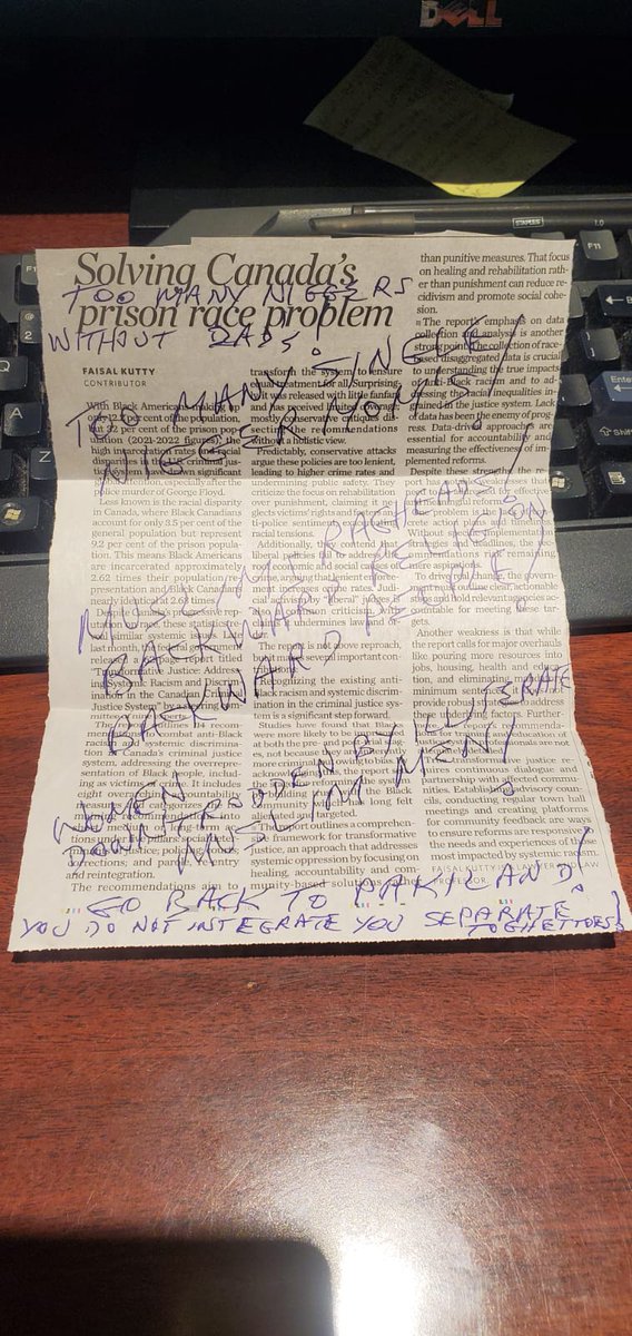 faisalkutty's tweet photo. Over the years, I've received more than my fair share of hate mail and even threats. Now and then, some haters really go the extra mile. Someone recently printed out my @TorontoStar article, added their racist and bigoted comments, put it in an envelope, and mailed it. Now, that’s some serious dedication!
I see it as a badge of honor—a reminder to keep doing the right thing, no matter what.
#hate #bigots #KeepGoing