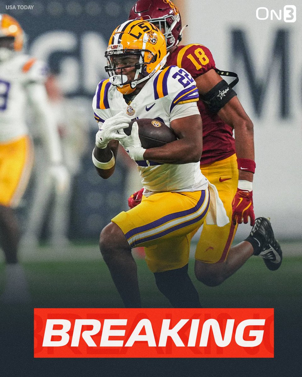 On3's tweet photo. BREAKING: LSU RB John Emery will miss the rest of the season with a torn ACL, @whalexander_ reports🙏

https://t.co/Blv2usugvG
