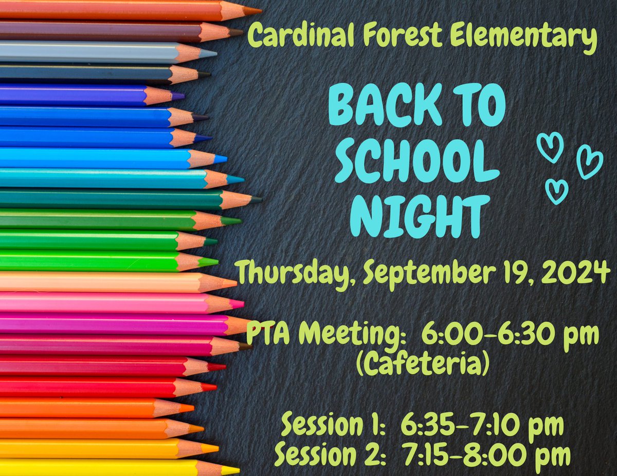 Mark your calendars! Back to School Night is scheduled for September 19. This event is a fantastic opportunity for you to meet your child's teachers and understand what your child will be learning throughout the school year. Don't miss out on this informative and engaging event!