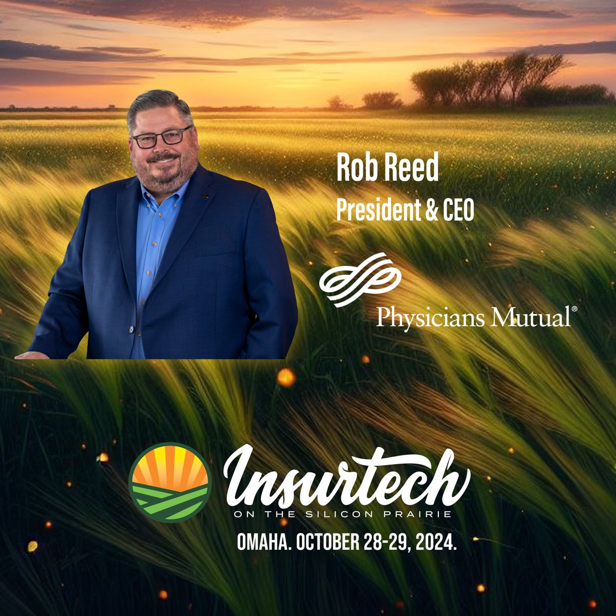 We're looking forward to Physicians Mutual's Rob Reed providing our Welcome at Insurtech on the Silicon Prairie on October 29! To learn more and register, visit siliconprairienebraska.com. #insurtech #innovation #dontmissout