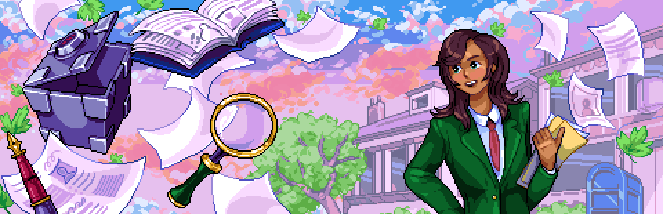 Paper Perjury is coming out one month from today! We look forward to having players finally play it.

Here's the beautiful keyart created by <a href="/emmapixels/">emmapixels</a>