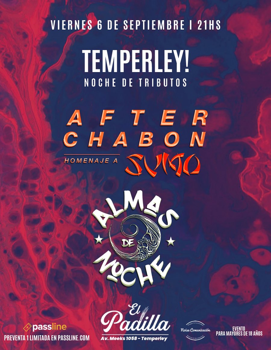 🉐 VIERNES 6 DE SEPTIEMBRE en #Temperley - - -> passline.com/eventos/after-…