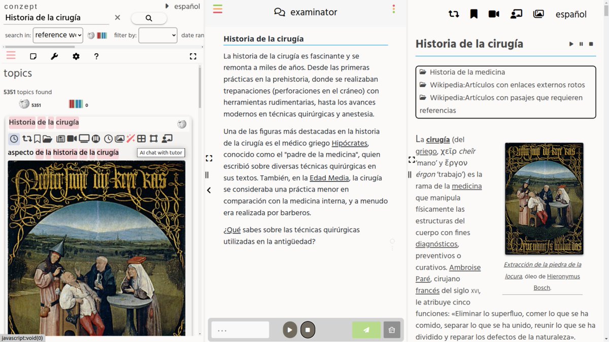 conzept__'s tweet image. The AI chat app is now multi-lingual (supporting almost any language)!
This was done by using English prompts, asking for &lt;target-language&gt; responses. This will also make adding new prompt-contexts much easier.
TODO: add prompt-style icons.
Example:
conze.pt/explore/Histor…