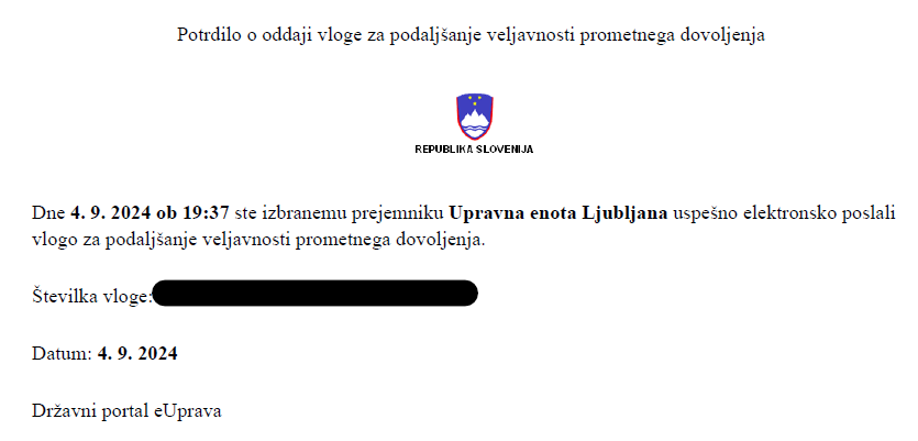 AnzeAncimer's tweet photo. Podaljšanje prometnega dovoljenja deluje tudi zvečer preko eUprave. #prometnodovoljenje @digitalSLO  @StojmenovaDuh https://t.co/9NlkXzRBxy