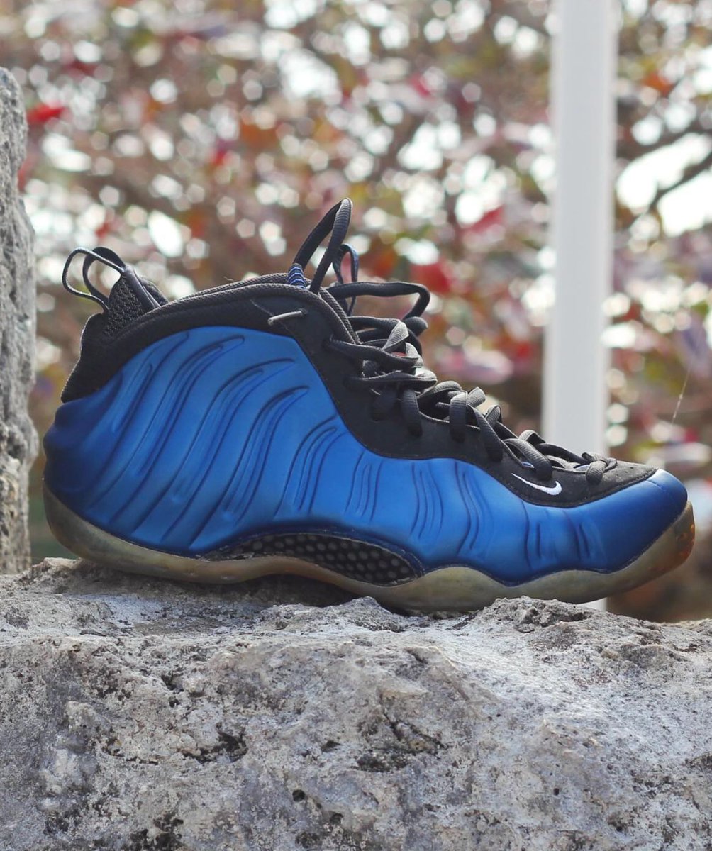 royal foamposite on feet
