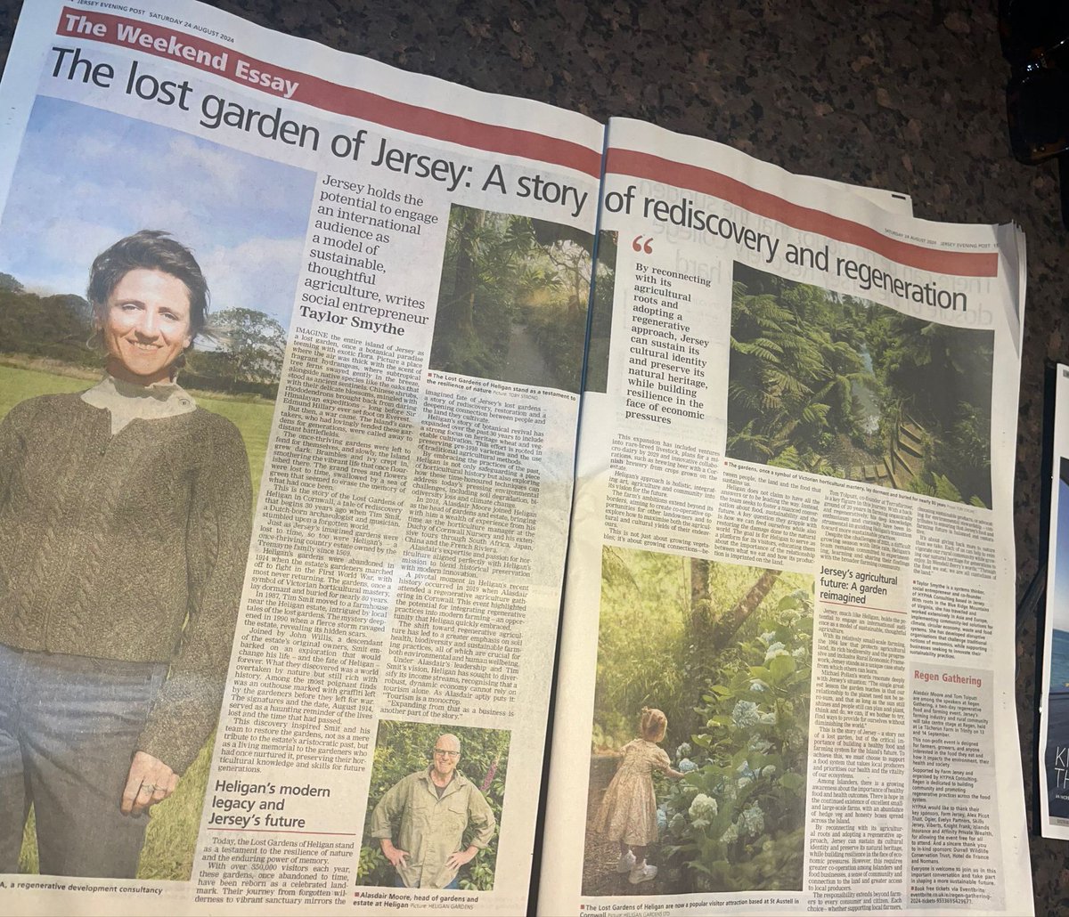 Great to see TF’s Tom Tolputt interviewed in this article about <a href="/HeliganGardens/">The Lost Gardens of Heligan</a> and how their #RegenerativeFarming approach could inspire similar changes in farming on #Jersey👍
If you farm on Jersey, check out the upcoming Regen event👇 
regen-gathering.com #SoilHealth