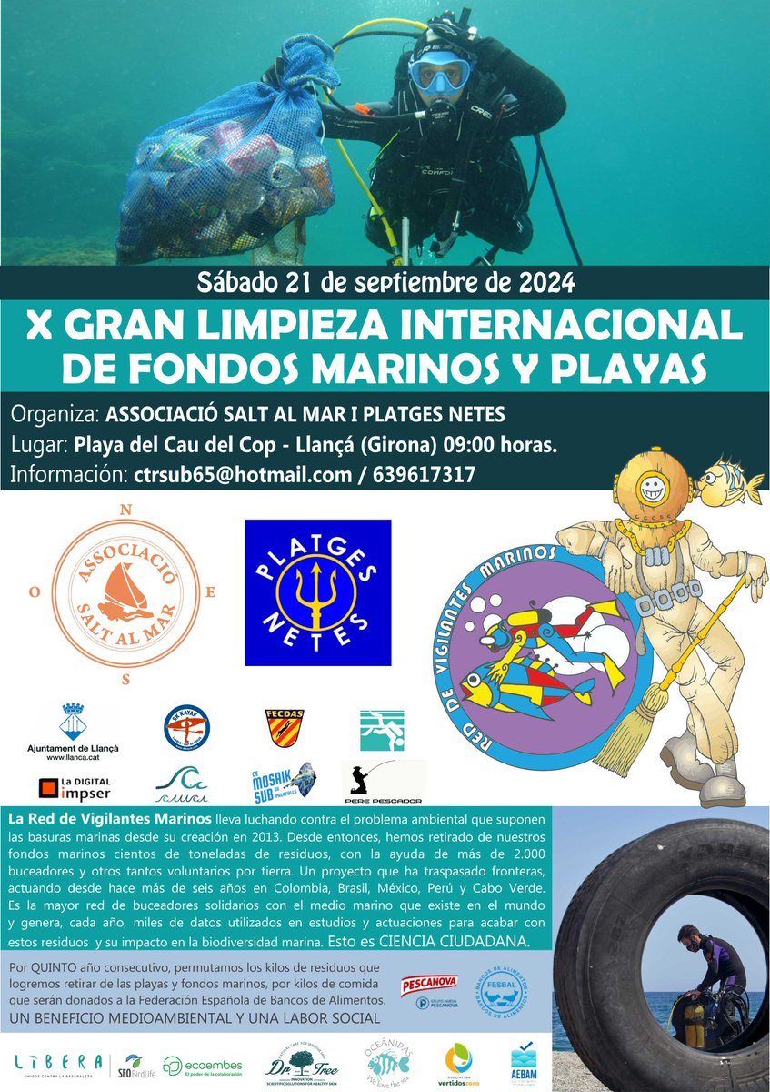 Platges Netes Llançà (@platgesl) on Twitter photo Després de l'estiu ens posem en marxa i començem a netejar dues platges del nostre Paradís, Grifeu i Cau del Llop, tot sigui per el nostre estimat entorn, t'esperem Voluntari
<a href="/ambienteeuropeo/">ASOCIACIÓN AMBIENTE EUROPEO</a> <a href="/EduardMarquesM/">Eduard Marquès</a> <a href="/EmpordaLovers/">Empordà Lovers</a> <a href="/F4FGirona/">Fridays For Future Girona</a> <a href="/oceanidas_/">Oceánidas</a> <a href="/wwfbarcelona/">Grup Local WWF Barcelona</a> <a href="/IAEDENSalvemEmp/">IAEDEN - Salvem l'Empordà 🧡</a> Després de l'estiu ens posem en marxa i començem a netejar dues platges del nostre Paradís, Grifeu i Cau del Llop, tot sigui per el nostre estimat entorn, t'esperem Voluntari
<a href="/ambienteeuropeo/">ASOCIACIÓN AMBIENTE EUROPEO</a> <a href="/EduardMarquesM/">Eduard Marquès</a> <a href="/EmpordaLovers/">Empordà Lovers</a> <a href="/F4FGirona/">Fridays For Future Girona</a> <a href="/oceanidas_/">Oceánidas</a> <a href="/wwfbarcelona/">Grup Local WWF Barcelona</a> <a href="/IAEDENSalvemEmp/">IAEDEN - Salvem l'Empordà 🧡</a>