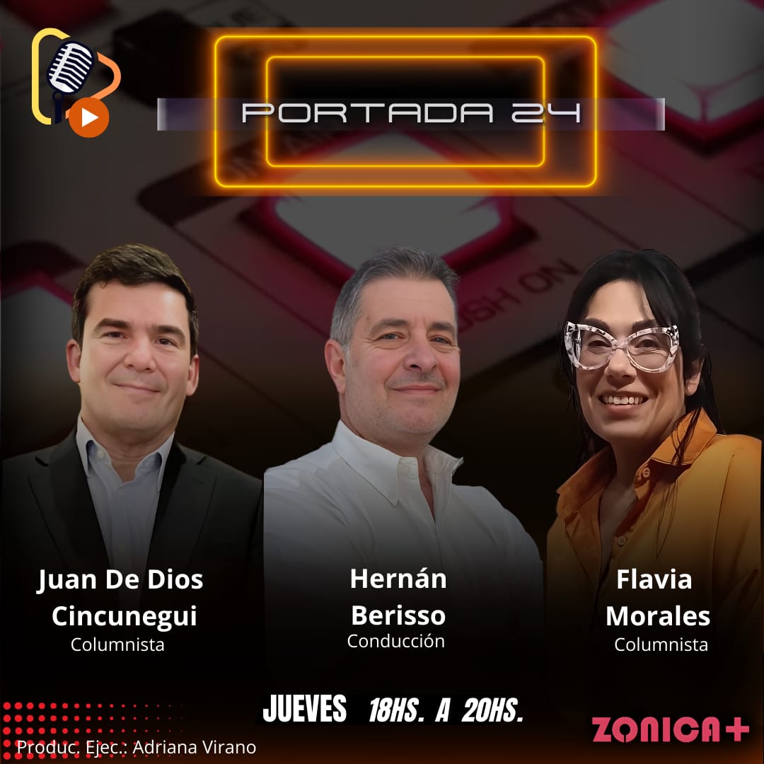 Portada 24, nuevo día, nueva hora, más equipo.   Con la conduccion de Hernán Berisso y las columnas de Flavia  Morales y Juan de Dios Cincunegui. Portada24, la realidad en primera plana.
Prod.ejec: Adriana Virano