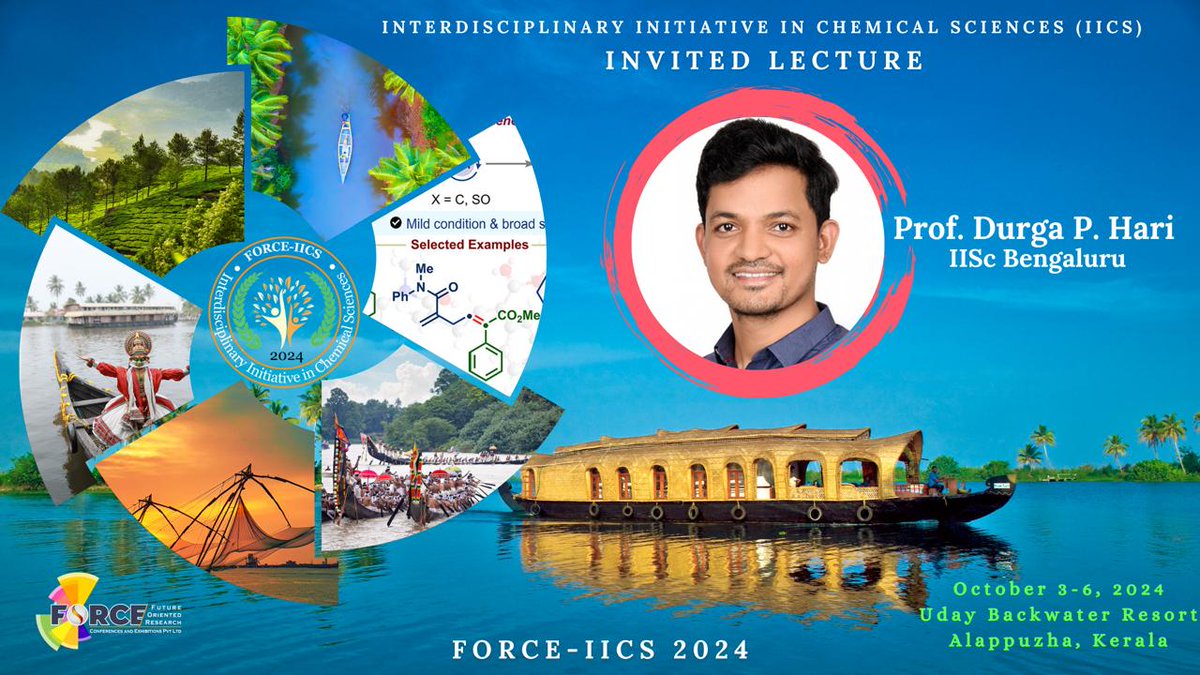 Prof DP Hari's research group <a href="/iiscbangalore/">IISc Bangalore</a> works on reaction strategies for reactive intermediates for sustainable synthesis of molecular scaffolds, specifically in developing methodologies around ring strain &amp; reactive carbenes. Look forward to his lecture in <a href="/ForceConference/">FORCE</a>