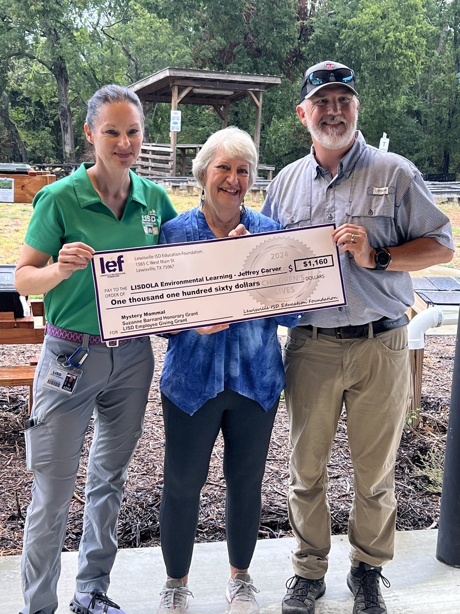 Congratulations to Jeff Carver for receiving an LEF grant - funds provided by the Suzanne Barnard Honorary Grant.  The funds will be used to purchase skulls we use for environmental learning.  We are beyond grateful for the generosity.   <a href="/LEFforLISD/">LEF</a> <a href="/LISDScience/">LISD Science</a> <a href="/LewisvilleISD/">Lewisville ISD</a>