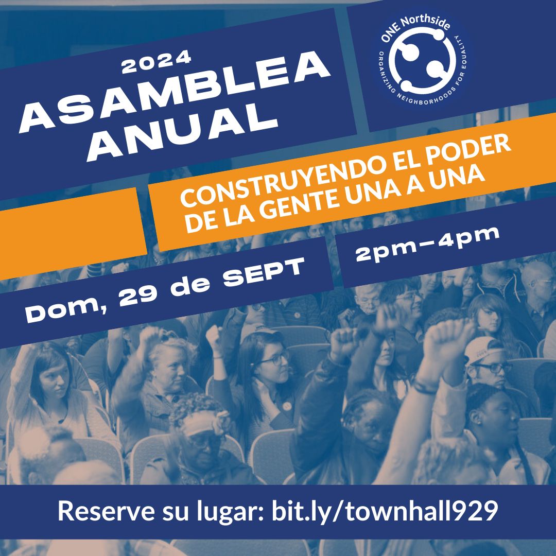 Join ONE Northside for our annual Town Hall! We will bring our whole community together for an activating meeting centered on our shared values and our commitment to building a diverse, united North Side of Chicago where everyone’s voices are heard. bit.ly/townhall929