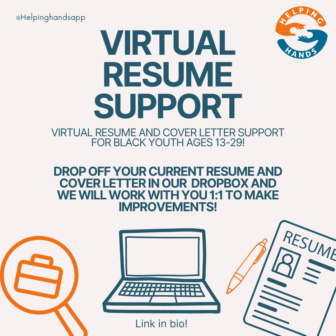 🎉 Big news, BYOU community! We’re now offering virtual resume and cover letter support for Black youth aged 13-29 in Brampton and Mississauga. 🚀 Want to enhance your job applications? Submit your resume through the link in our bio!