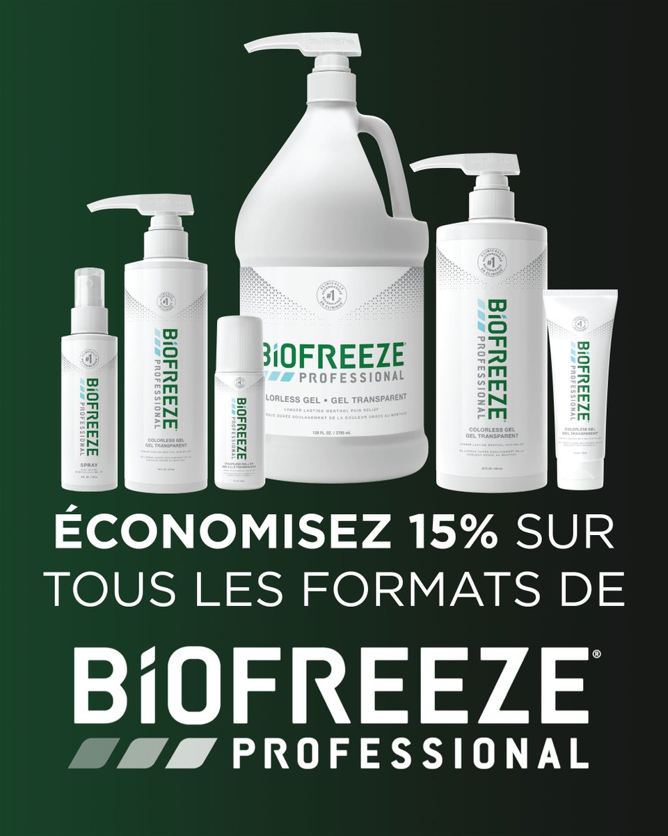 SEPTEMBER SALE ALERT! 🚨
ATTENTION VENTE DE SEPTEMBRE! 🚨 

Get 15% off Biofreeze Professional and provide your clients with muscular and joint pain relief all month long 💪#OrthoCanadaSale #SeptemberSale #Biofreeze #PainRelief