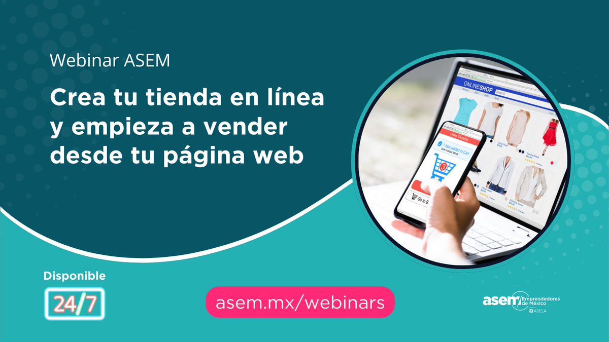 🛒🛍️¿Estás listo para vender tus productos o servicios en línea?

Súmate sin costo a la ASEM y accede al webinar disponible 24/7: 

👉 asem.mx/webinars_asem/…
