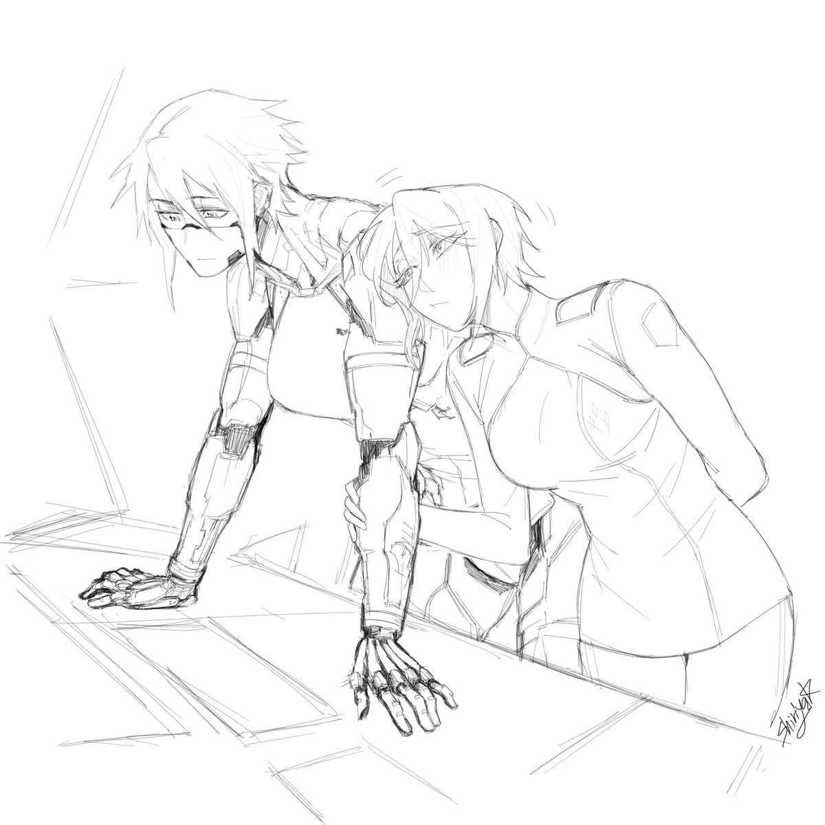 K_Shiriya007's tweet photo. When will it stop working?📝➡️❤️
#signalis #signalisfanart https://t.co/qc7VLmnCtT