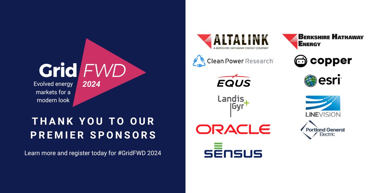 Grid Forward (@gridforward) on Twitter photo Thank you to our premier sponsors for their efforts toward #GridFWD 2024!
<a href="/AltaLink/">AltaLink</a>, Berkshire Hathaway Energy, <a href="/CleanPowerRes/">Clean Power Research</a>, <a href="/CopperLabs/">Copper Labs</a>, <a href="/poweredbyequs/">EQUS</a>, @Ersi, <a href="/landisgyr/">Landis+Gyr</a>, @LineVisionCo, <a href="/Oracle/">Oracle</a>, <a href="/portlandgeneral/">Portland General</a>, <a href="/SensusGlobal/">Sensus</a>
Register today at 🔗 gridforward.org/conference/gri… Thank you to our premier sponsors for their efforts toward #GridFWD 2024!
<a href="/AltaLink/">AltaLink</a>, Berkshire Hathaway Energy, <a href="/CleanPowerRes/">Clean Power Research</a>, <a href="/CopperLabs/">Copper Labs</a>, <a href="/poweredbyequs/">EQUS</a>, @Ersi, <a href="/landisgyr/">Landis+Gyr</a>, @LineVisionCo, <a href="/Oracle/">Oracle</a>, <a href="/portlandgeneral/">Portland General</a>, <a href="/SensusGlobal/">Sensus</a>
Register today at 🔗 gridforward.org/conference/gri…