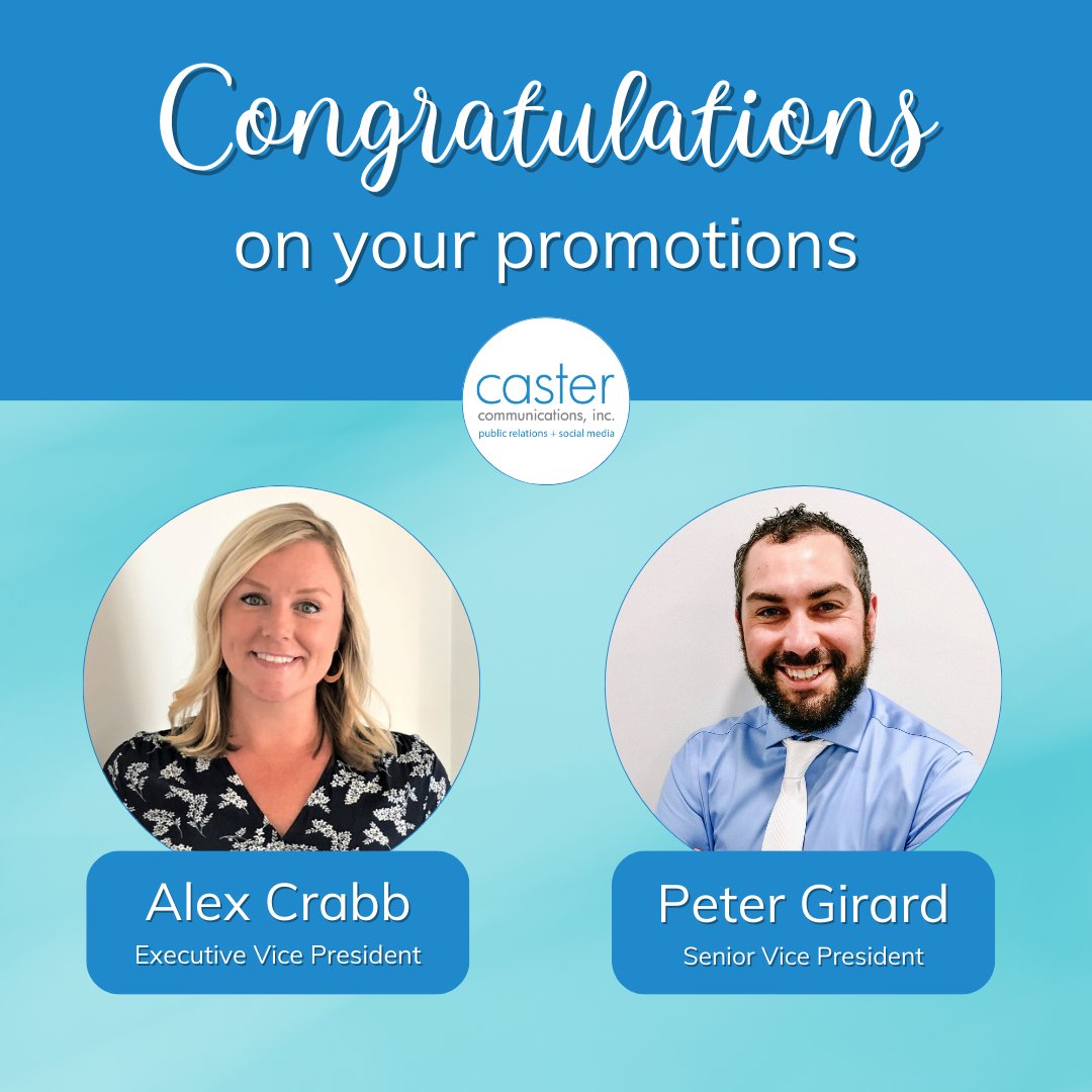 Some, personal news, as the kids call it. castercomm.com/press/caster-p…