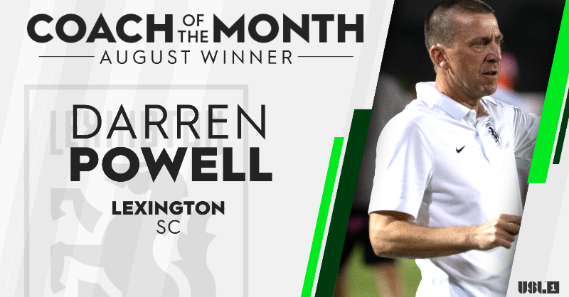 USLLeagueOne's tweet photo. 𝗨𝗻𝗯𝗲𝗮𝘁𝗮𝗯𝗹𝗲 𝗖𝗼𝗮𝗰𝗵, 𝗨𝗻𝗯𝗲𝗮𝘁𝗮𝗯𝗹𝗲 𝗧𝗲𝗮𝗺. 💪

@LexSporting head coach @dpowell6 has been named the August League One Coach of the Month after guiding his Boys in Green to its 𝙛𝙞𝙧𝙨𝙩-𝙚𝙫𝙚𝙧 unbeaten month in league play! 👏