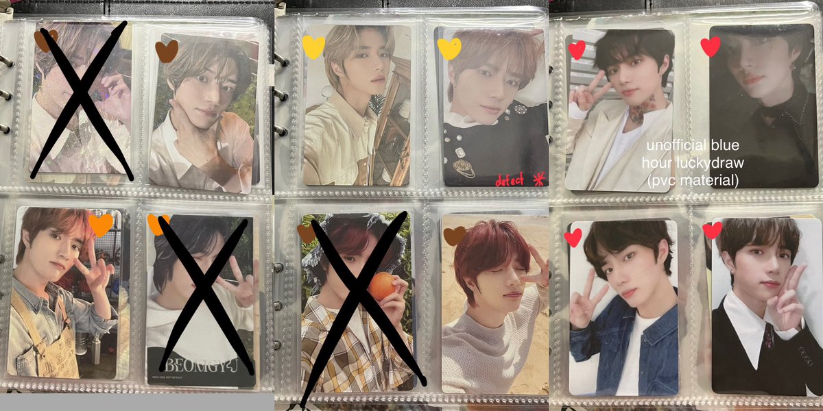 bgymze's tweet photo. Update;

wts txt photocards / beomgyu slogan

meet up during act promise in singapore #TXTinSG

no postage
accept cash/transfer
can pay in sgd (cash only), dm~

❤️ RM3 
💚 RM5 
💙 RM8 
🧡 RM15 
💛 RM25 
🤎 QYOP in MYR/SGD
Slogan RM30-28

#pasarTXT https://t.co/cX4xX1NJ1n