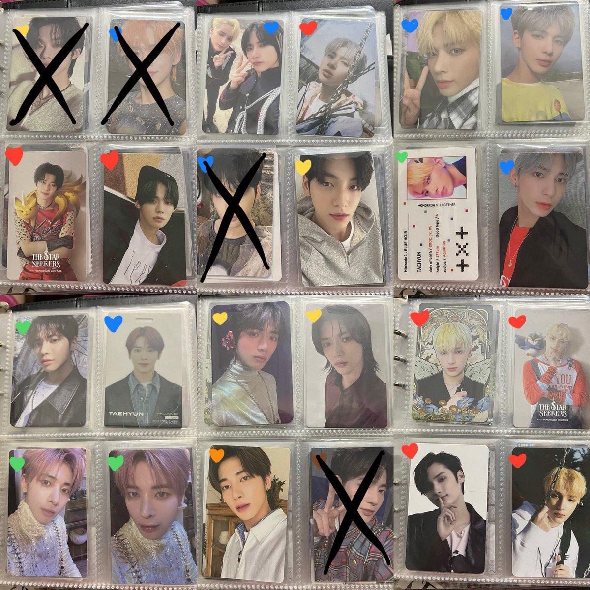 bgymze's tweet photo. Update;

wts txt photocards / beomgyu slogan

meet up during act promise in singapore #TXTinSG

no postage
accept cash/transfer
can pay in sgd (cash only), dm~

❤️ RM3 
💚 RM5 
💙 RM8 
🧡 RM15 
💛 RM25 
🤎 QYOP in MYR/SGD
Slogan RM30-28

#pasarTXT https://t.co/cX4xX1NJ1n
