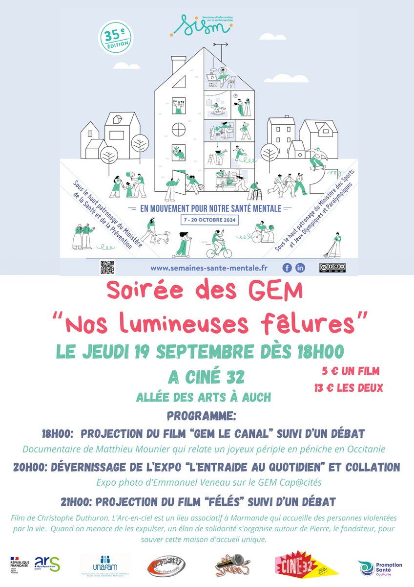 Microsillons's tweet image. Nous sommes heureux d'informer d'une nouvelle projection film docu associatif GEM LeCanal
qui va avoir lieu au #Ciné32 
et co-réalisé par MicroSillons étant même distributeur, voici article journal dont sur @Sism_Officiel
ladepeche.fr/2024/08/30/auc… ! 
Artistiquement &amp;amp; solidairement