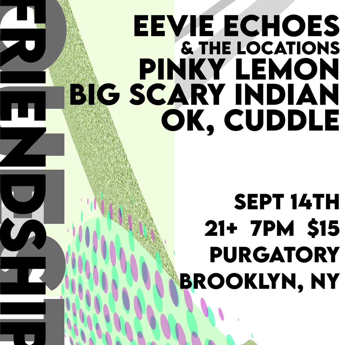 Sept 14 at Purgatory in Brooklyn. Absolute banger lineup booked for some pals. <a href="/xpinkylemonx/">pinky lemon</a> <a href="/okcuddle666/">gijinka by ok, cuddle 🐸</a> <a href="/eevieechoes/">Eevie Echoes 🔻</a> <a href="/bigscaryindian/">big yikes</a>