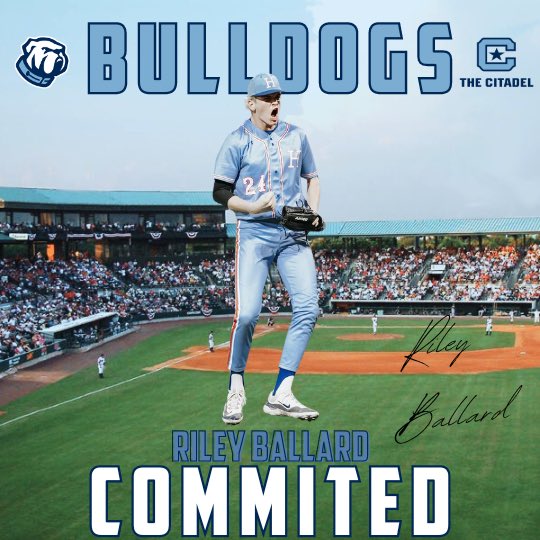 Congratulations to senior <a href="/RileyBallard07/">Riley Ballard</a> for his commitment to <a href="/CitadelBaseball/">The Citadel Baseball</a> !!