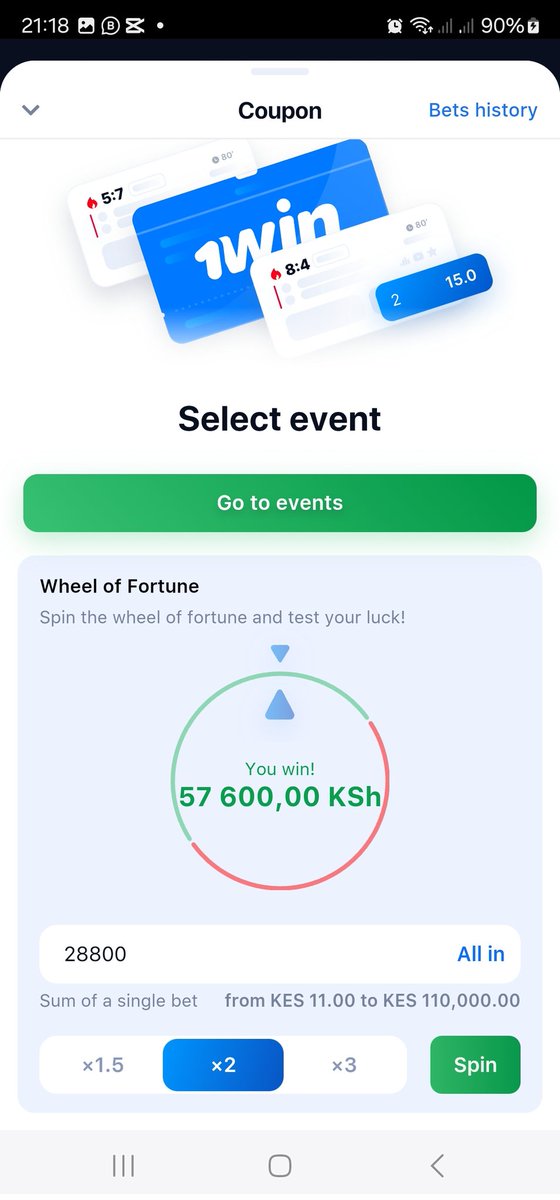 Boom🥳🎊
Supper is sorted 💯

Spin the wheel of fortune in 1WIN.

Register: cutt.ly/KwMgpBbH
Use Promocode: IPOSIKU2

The best rollover game.
Win in seconds 🥂