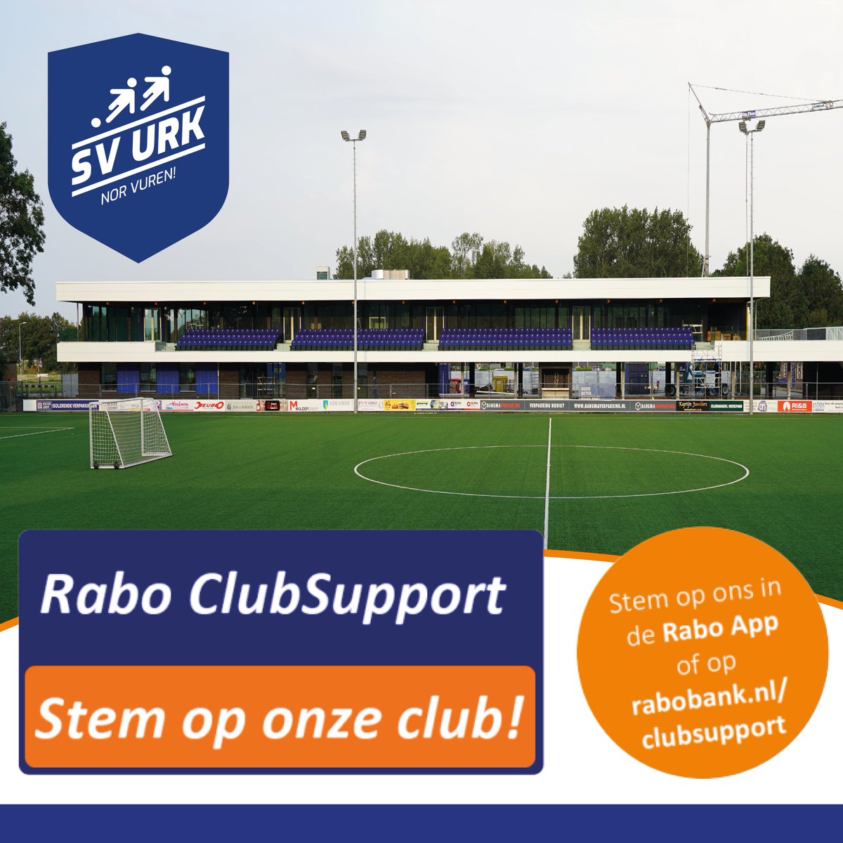 Rabo Clubsupport 2024 is van start gegaan. Vergeet jij als lid van de Rabobank niet je stem uit te brengen op SV Urk. Stemmen kan online of via de Rabo App.